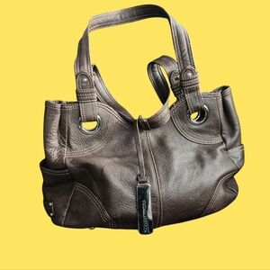 Tignanello Vintage Women's Leather Handbag Brown Hobo Style